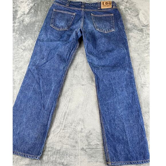 Men’s Straight-Leg Diamond Gusset Dark Blue 37x31 – Excellent Condition - Picture 2 of 11